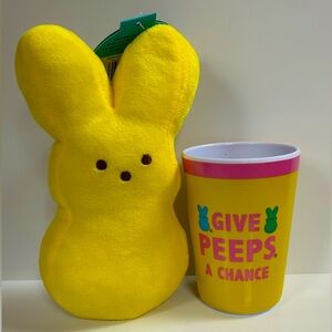NEW!!! Peeps Tumbler And Plush Bunny Bundle-(NWT)